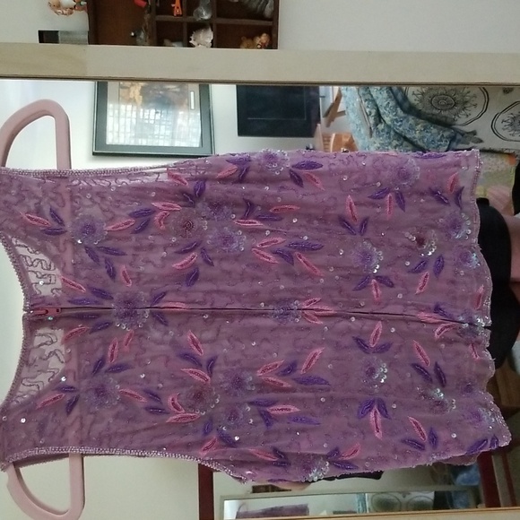 🎀VINTAGE BEADED SILK TOP🎀 - Picture 3 of 7